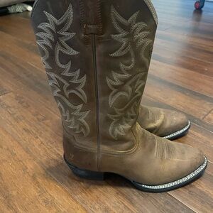 Ariat Heritage R Toe Western Boots Mens Size 9EE Tan Brown Cowboy